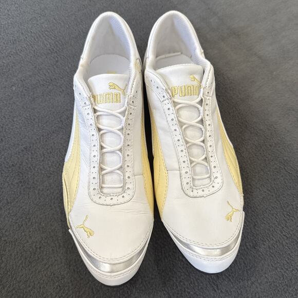 WOMEN'S Puma Speed Princess White Leather Sportlifestyle Sneakers US 8 - Picture 2 of 9